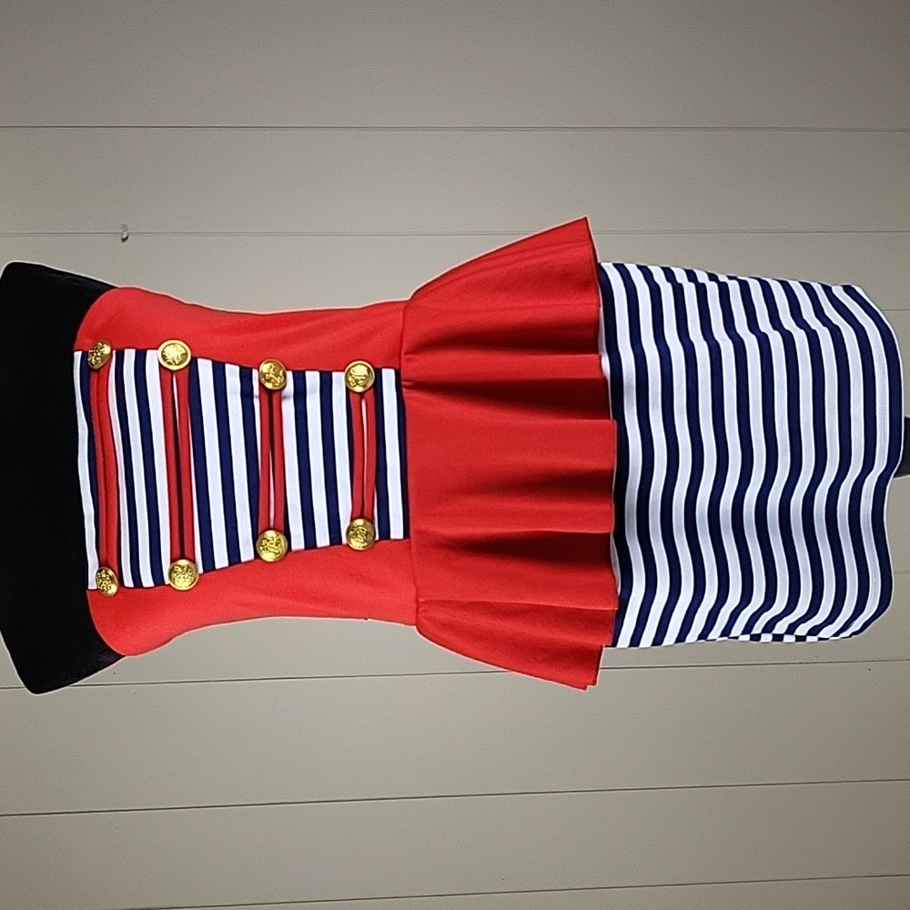 Vintage Basic Universal Strapless Peplum Mini Dre… - image 1